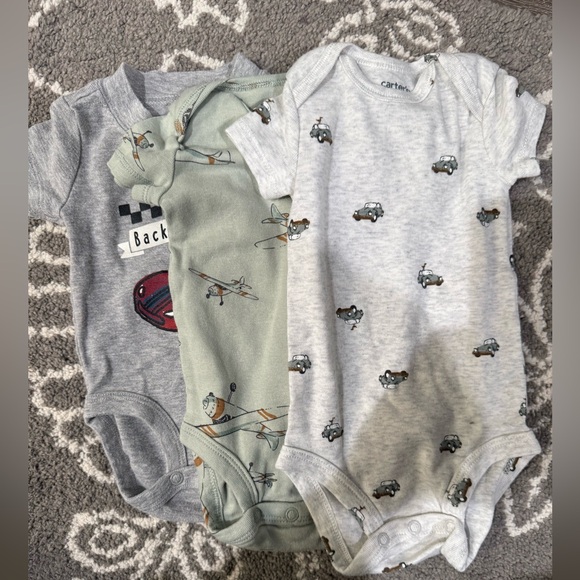 Set of 3 Transportation Themed Onesies - Picture 1 of 7